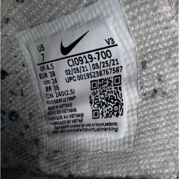 Nike Womens Air Force 1 Shadow CI0919-106 Multicolor Casual Sneakers Sz 7 Pastel - Picture 14 of 14